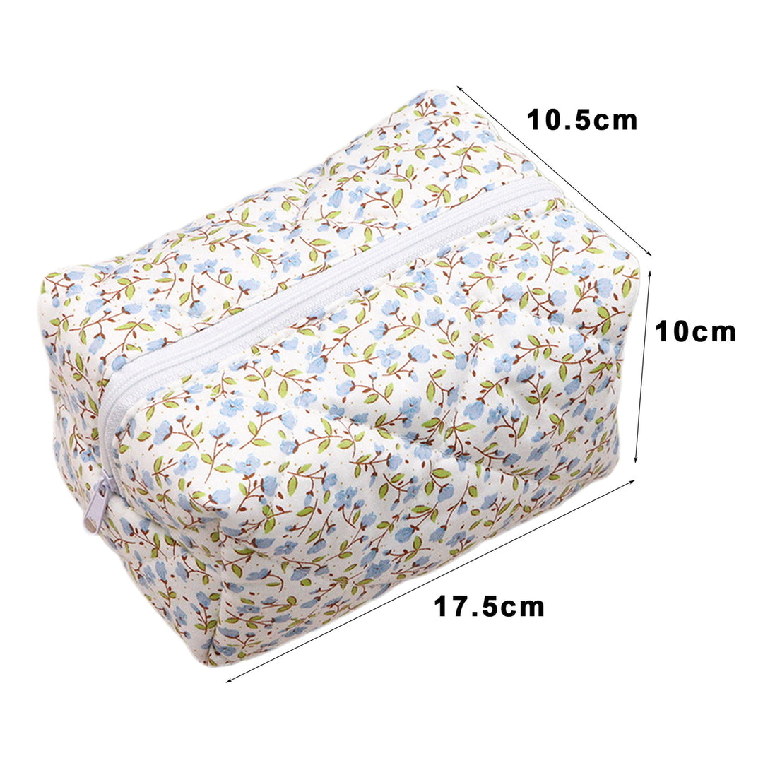 Floral Makeup Bag Large Capacity Zipper Portable Multifunction Women Girls Travel Lipstick Cosmetic Toiletry Organizer Image 11