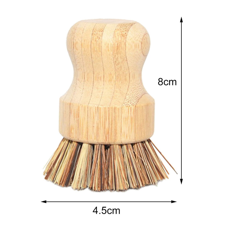 Dish Washing Brush Short Durable Bamboo Fiber Wooden Pot Brush for Home Image 7