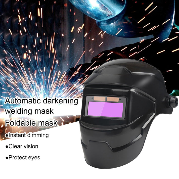 Solar Powered Welding Helmet Auto Darkening LCD Clear Welding Shield Grinding Hood Safety Gear Image 3