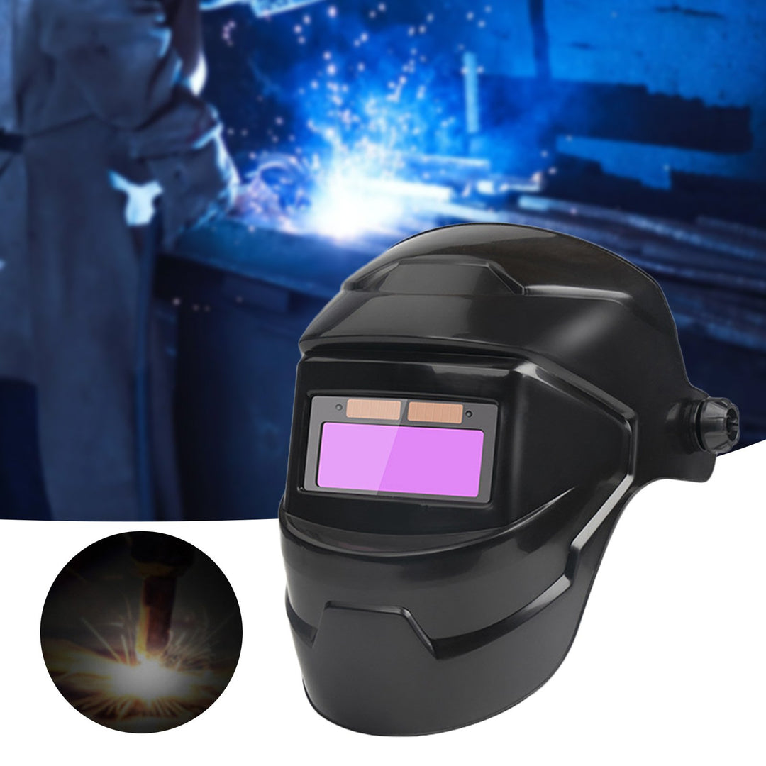 Solar Powered Welding Helmet Auto Darkening LCD Clear Welding Shield Grinding Hood Safety Gear Image 4