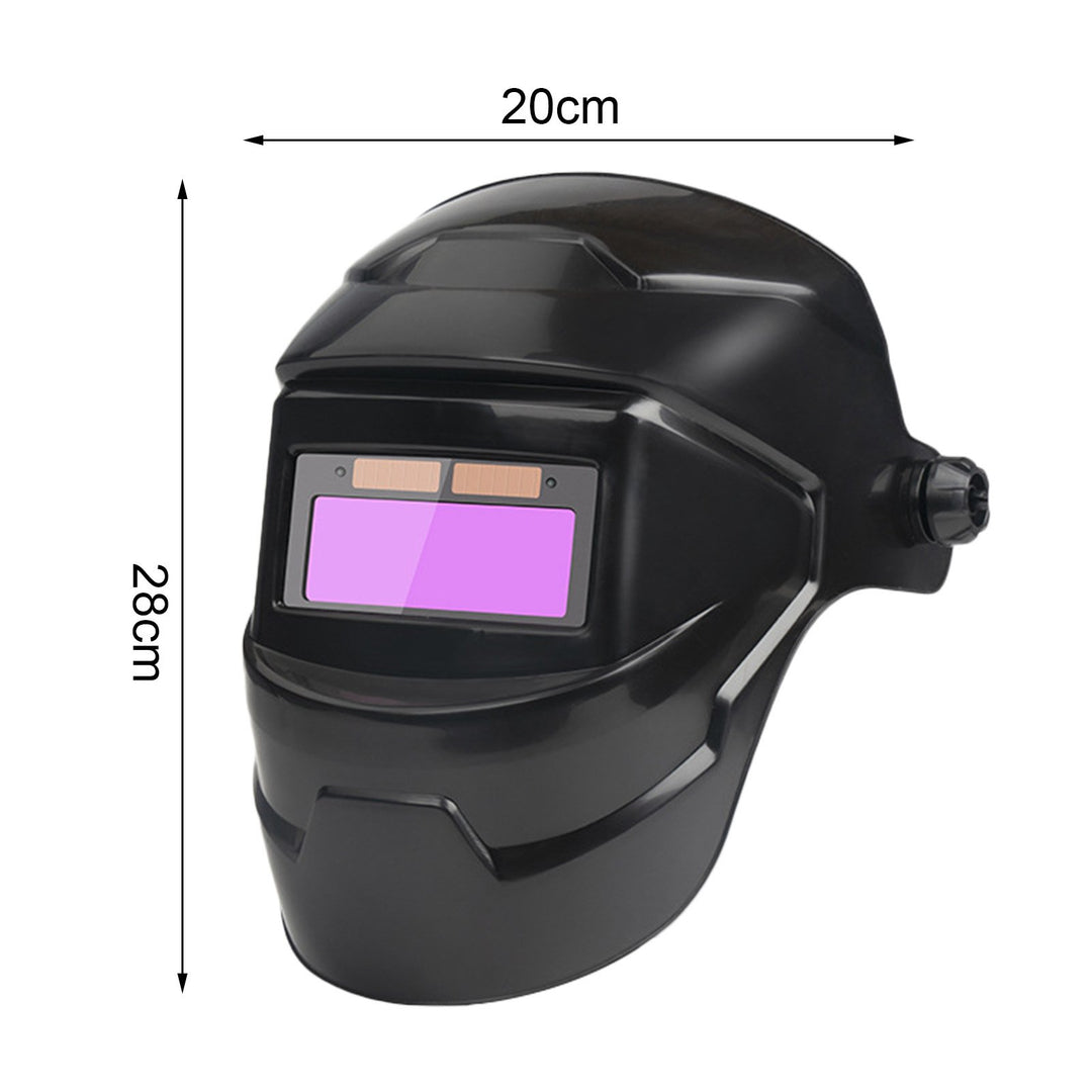 Solar Powered Welding Helmet Auto Darkening LCD Clear Welding Shield Grinding Hood Safety Gear Image 4