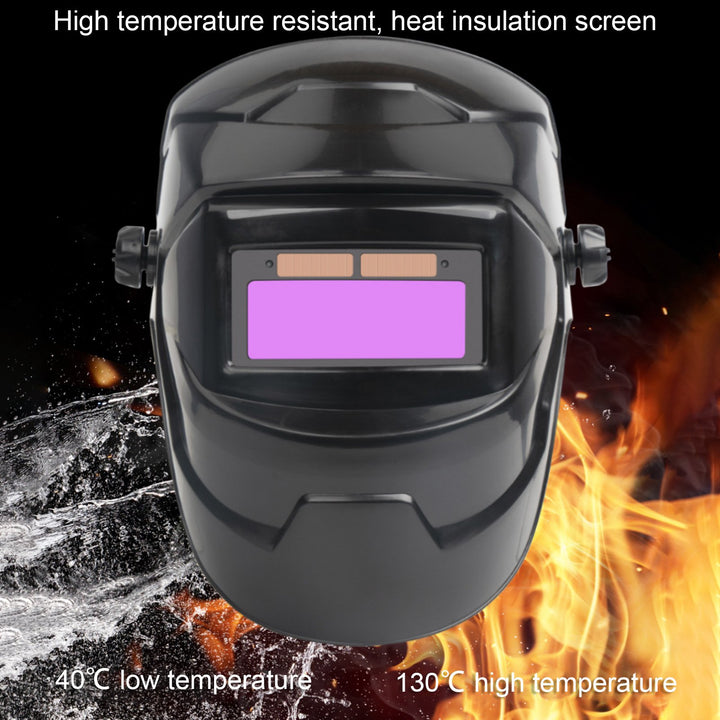 Solar Powered Welding Helmet Auto Darkening LCD Clear Welding Shield Grinding Hood Safety Gear Image 7