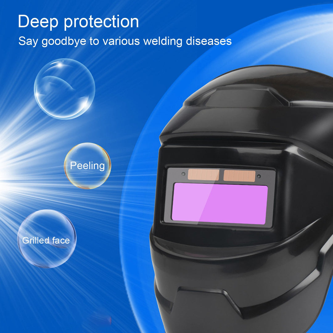 Solar Powered Welding Helmet Auto Darkening LCD Clear Welding Shield Grinding Hood Safety Gear Image 8