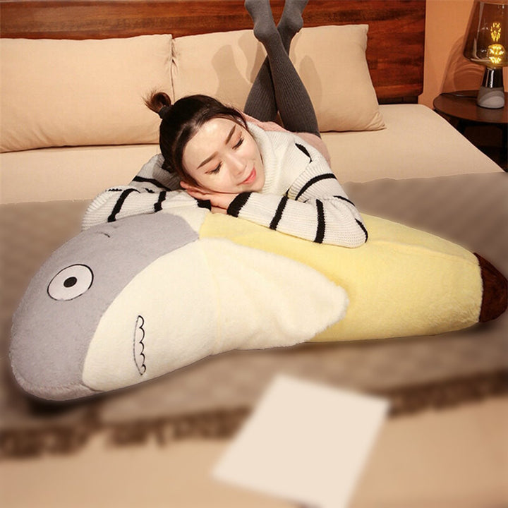 45cm Shark Banana Plush Toy Cute 2-in-1 Doll Plushies Companion Sofa Cushion Stuffed Sea Animal Doll Plush Pillow Toy Image 7