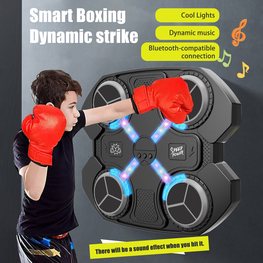 Music Boxing Machine with Gloves Bluetooth-compatible Electronic Smart LED Boxing Training Target Punching Pad Home Image 1