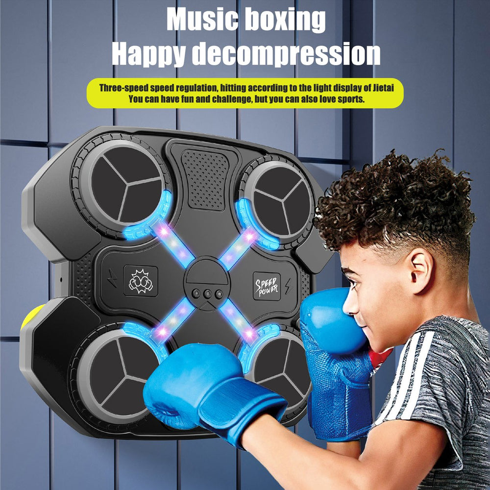 Music Boxing Machine with Gloves Bluetooth-compatible Electronic Smart LED Boxing Training Target Punching Pad Home Image 2