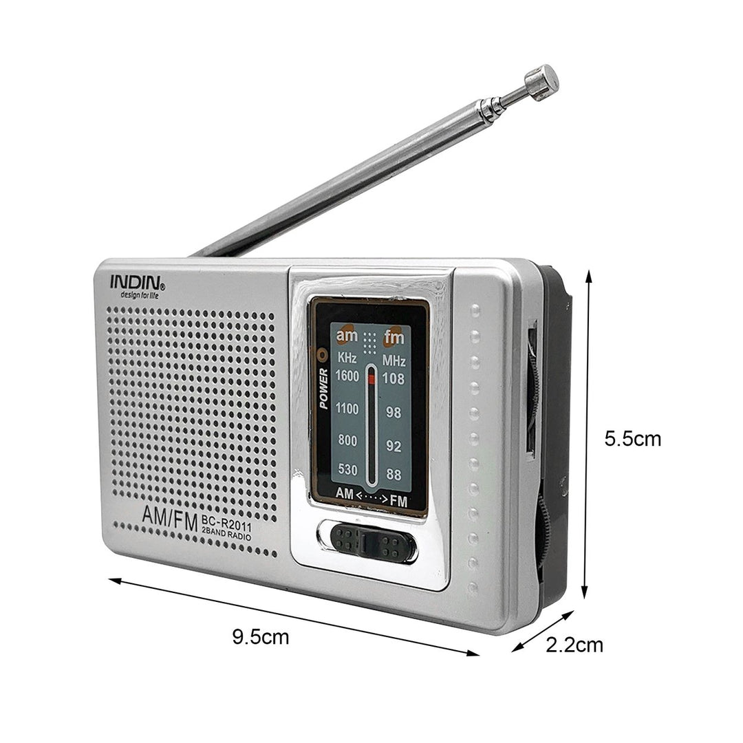 BC-R2011 FM World Receiver Telescopic Antenna Great Reception Easy to Carry Mini Portable Pocket AM FM Radio for Image 4