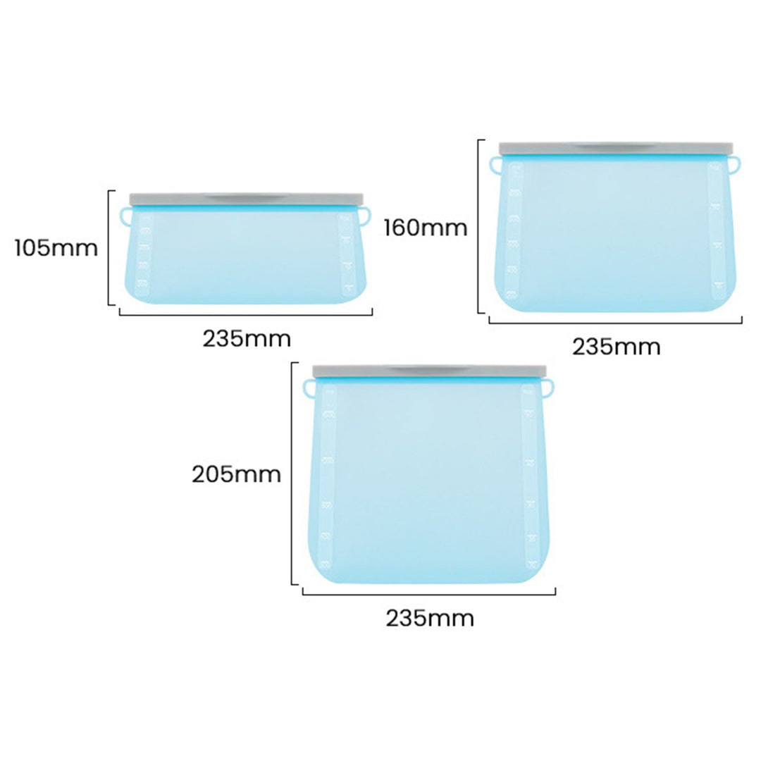 Food Storage Bag Leak-proof Easy Seal Silica Gel Vegetable Fruit Freezer Gallon Bag for Home Image 10