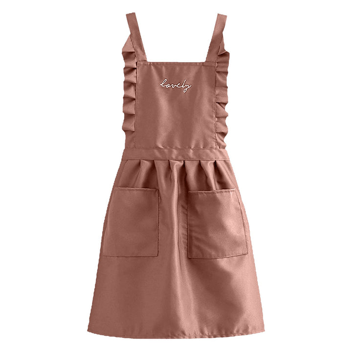 Kitchen Apron with Pockets Strap Adjustable Breathable Thin Ladies Princess Skirt Coffee Garden Work Clothes Daily Use Image 3