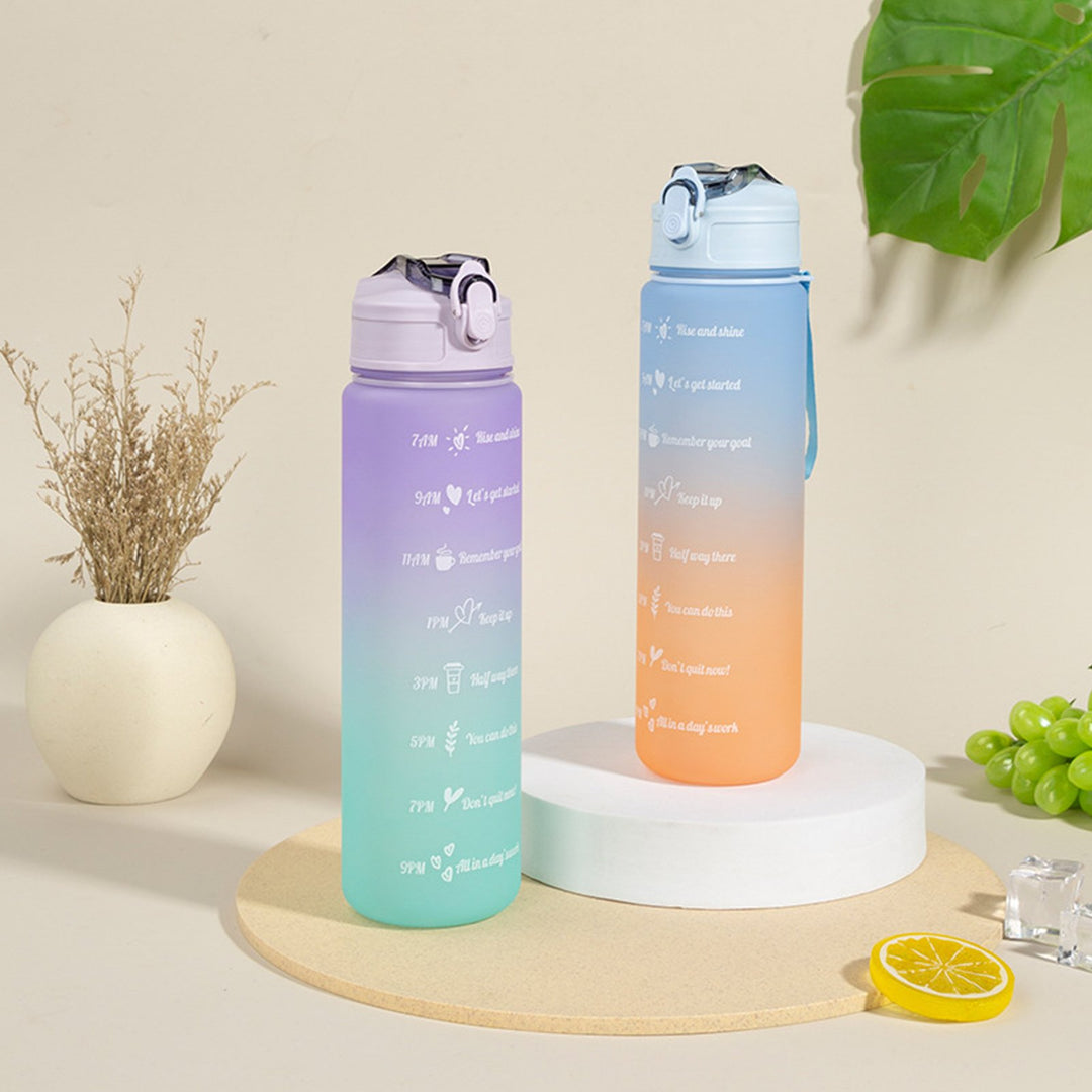 750ml Drinking Bottle Gradient Large Capacity Leak-proof Ins Style Traveling Straw Design Drinking Jug Daily Use Image 7