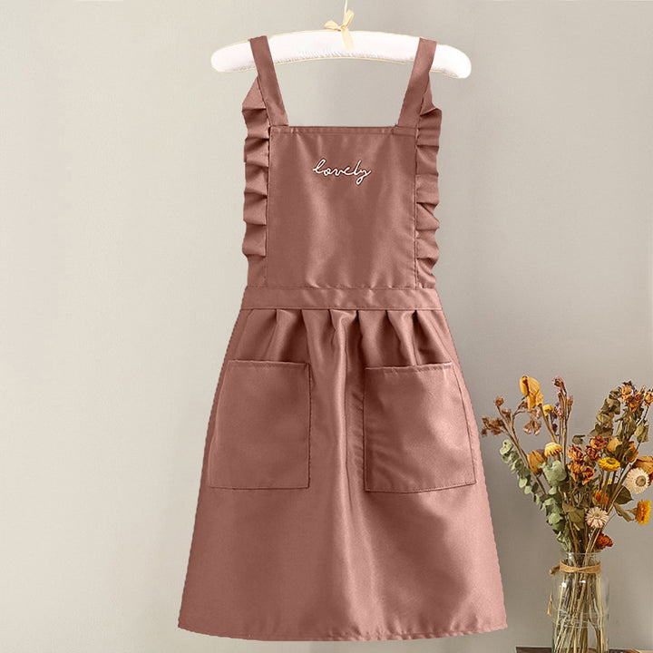 Kitchen Apron with Pockets Strap Adjustable Breathable Thin Ladies Princess Skirt Coffee Garden Work Clothes Daily Use Image 6