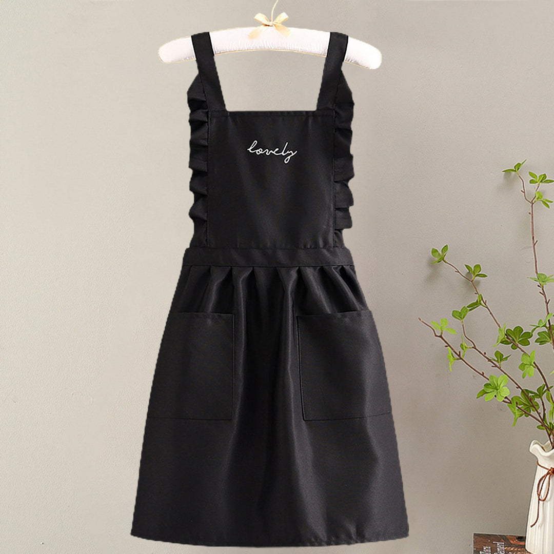 Kitchen Apron with Pockets Strap Adjustable Breathable Thin Ladies Princess Skirt Coffee Garden Work Clothes Daily Use Image 8