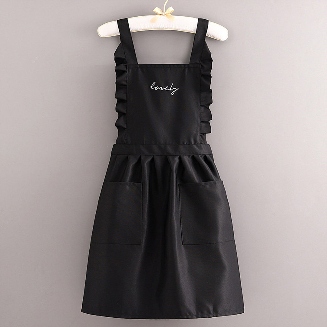 Kitchen Apron with Pockets Strap Adjustable Breathable Thin Ladies Princess Skirt Coffee Garden Work Clothes Daily Use Image 9