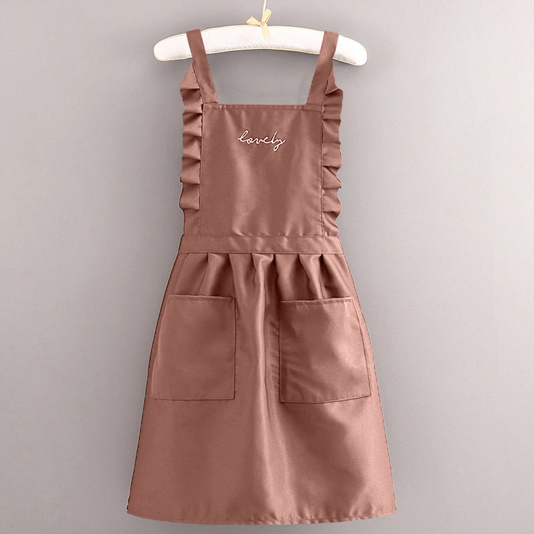 Kitchen Apron with Pockets Strap Adjustable Breathable Thin Ladies Princess Skirt Coffee Garden Work Clothes Daily Use Image 10