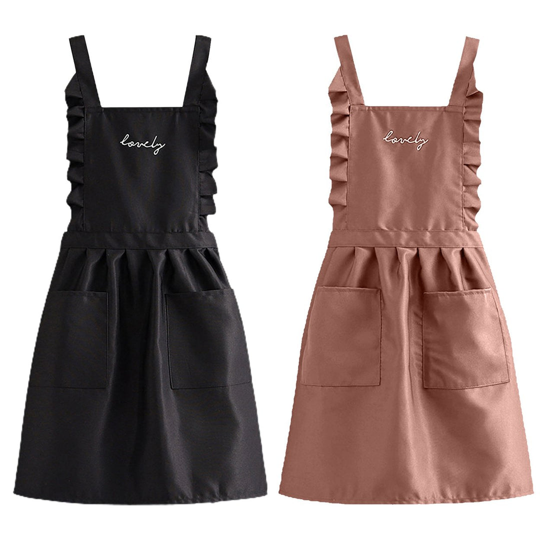 Kitchen Apron with Pockets Strap Adjustable Breathable Thin Ladies Princess Skirt Coffee Garden Work Clothes Daily Use Image 12