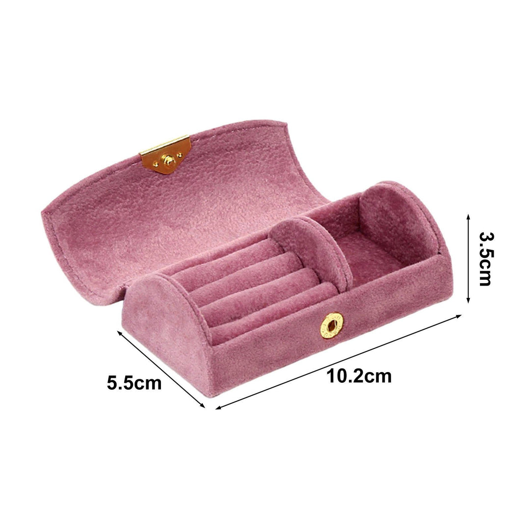 Travel Jewelry Storage Box Portable Elegant Button Large Capacity Earring Necklace Bracelet Ring Organizer Holder Image 9