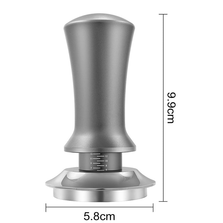 Coffee Hand Tamper with Automatic Rebound Spring Loaded And Scale Display Adjustable Depth Detachable Espresso Tamper Image 6