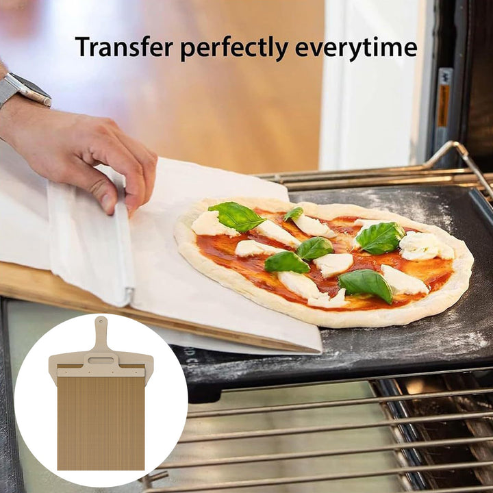 Sliding Pizza Peel with Handle High Temp Resistant Pizza Shovel Non-Stick Pizza Spatula Paddle for Oven Grill Image 8