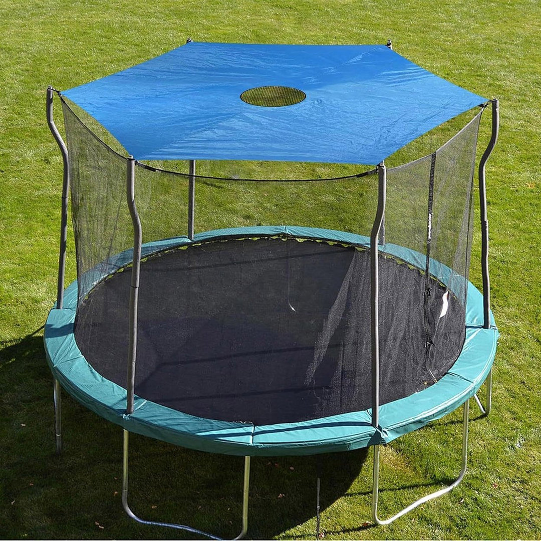 Trampoline Shade Net Anti-UV Sun Protection Leaf Prevention Waterproof Trampoline Canopy Foldable Outdoor Trampoline Image 1