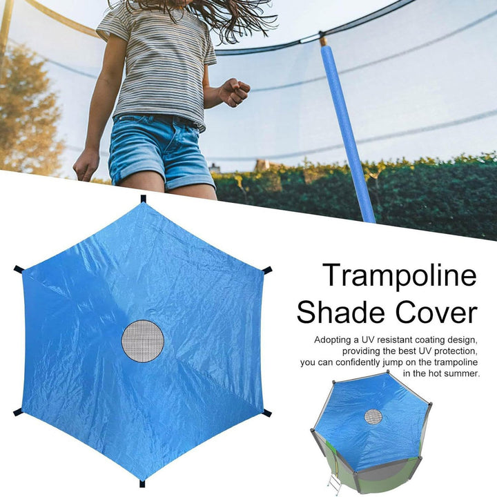 Trampoline Shade Net Anti-UV Sun Protection Leaf Prevention Waterproof Trampoline Canopy Foldable Outdoor Trampoline Image 2