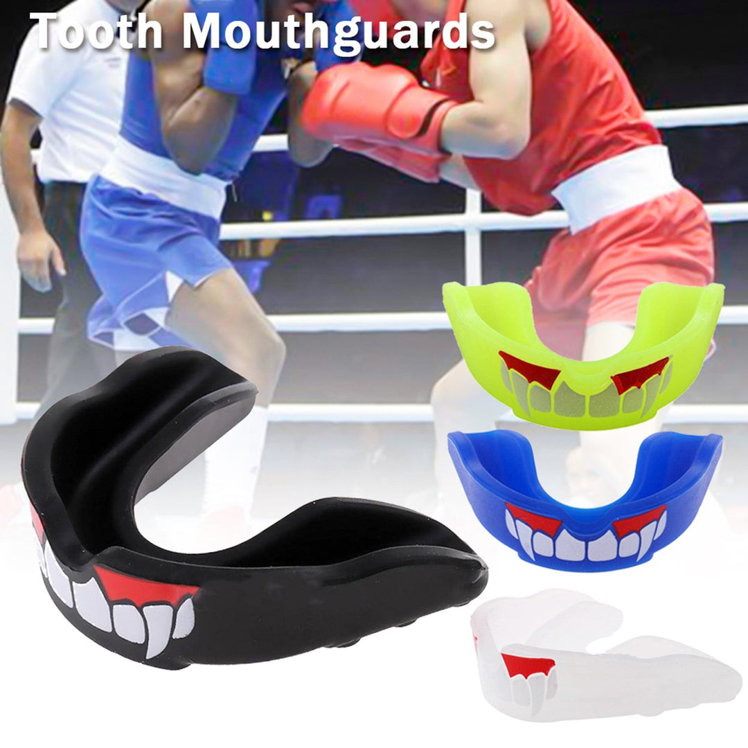 Fangs Pattern Mouth Guard Gum Shield Muay Thai Boxing Football Basketball Teeth Protector Image 1