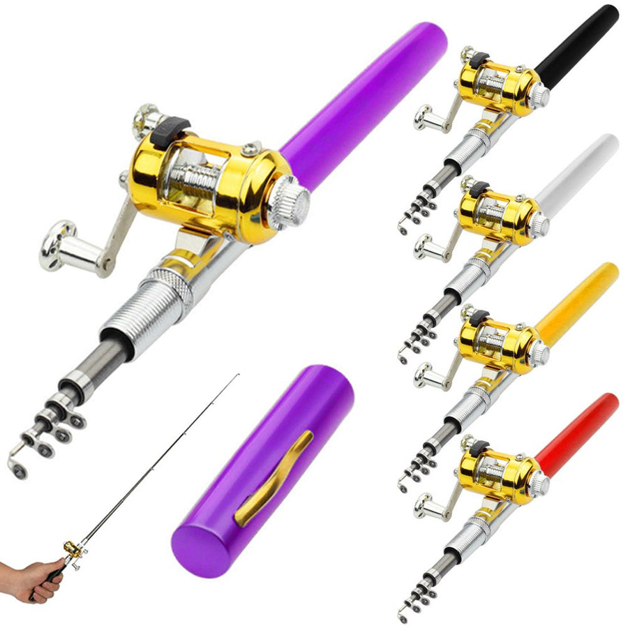 1 Set Fishing Pole Reel High Durability Abrasion Resistant Replacement Strong Load-bearing Pen Fishing Rod Reel for Image 1