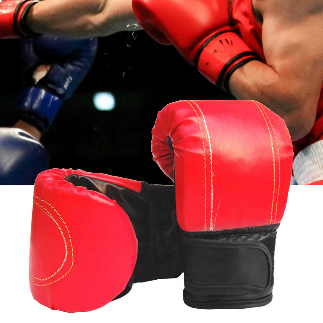 1 Pair Boxing Gloves Adjustable Breathable Ergonomic Adult Fighting Grappling Gloves for Gym Image 2