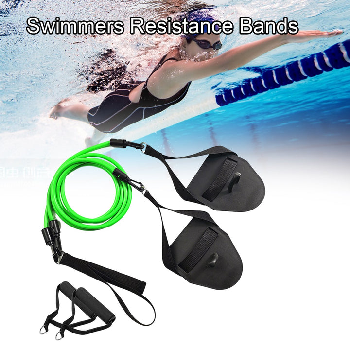 Swimming Arm Strength Trainer with Paddles Professional Swimming Resistance Exercise Band Kids Adults Dryland Freestyle Image 9