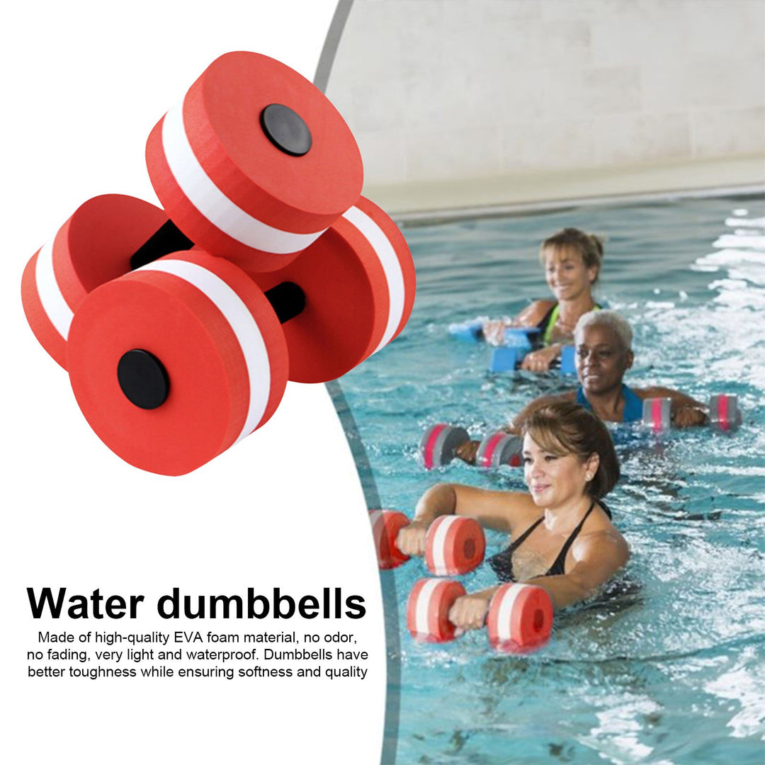 2Pcs Water Dumbbell High Density EVA Foam Pool Weight Water Aerobic Weight Loss Floating Exercise Dumbbell Aqua Fitness Image 4