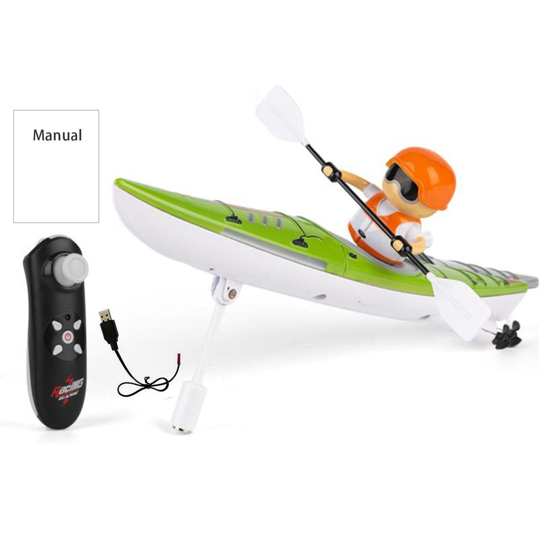 Remote Control Kids Boat Toy with LED Paddle Waterproof 2.4GHz RC Kayak Boat Lake River Pool Bathtub Balance Water Ship Image 2