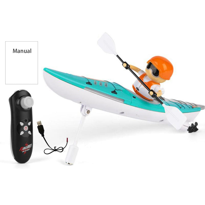 Remote Control Kids Boat Toy with LED Paddle Waterproof 2.4GHz RC Kayak Boat Lake River Pool Bathtub Balance Water Ship Image 4