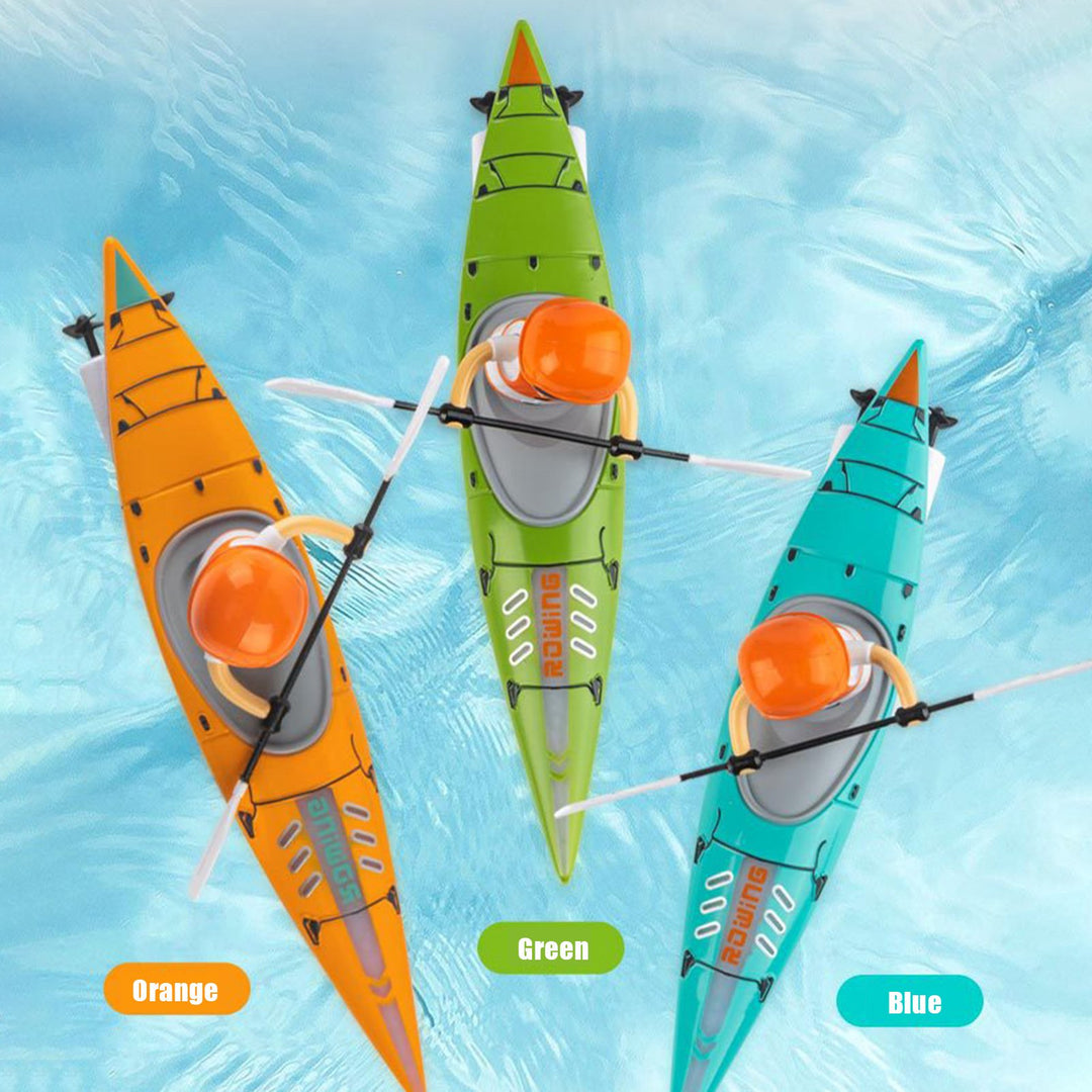 Remote Control Kids Boat Toy with LED Paddle Waterproof 2.4GHz RC Kayak Boat Lake River Pool Bathtub Balance Water Ship Image 7