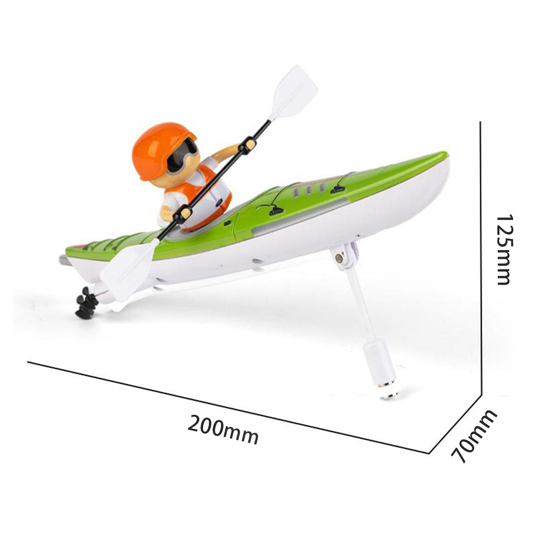 Remote Control Kids Boat Toy with LED Paddle Waterproof 2.4GHz RC Kayak Boat Lake River Pool Bathtub Balance Water Ship Image 8