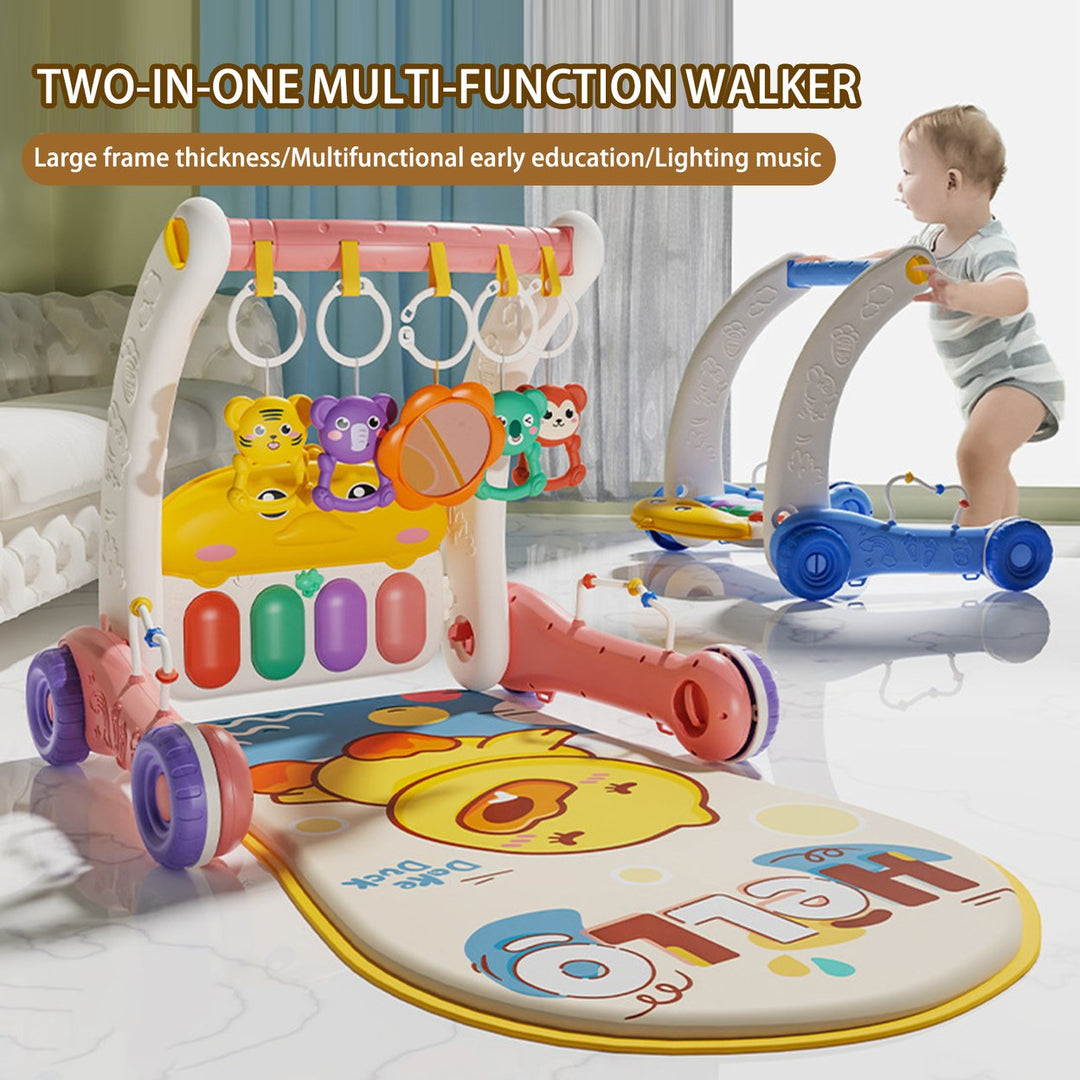 Baby Play Mat Gym Piano Toy Activity Center Adjustable Height Multifunctional Learning Walker for Newborn Toddler Boy Image 1