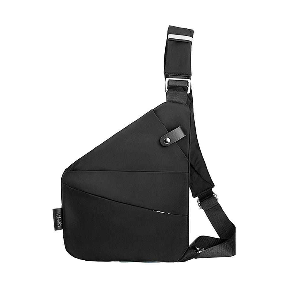 Men Shoulder Bag Adjustable Strap Portable Lightweight Large Capacity Hidded Zipper Closure Tear-resistant Anti-theft Image 2