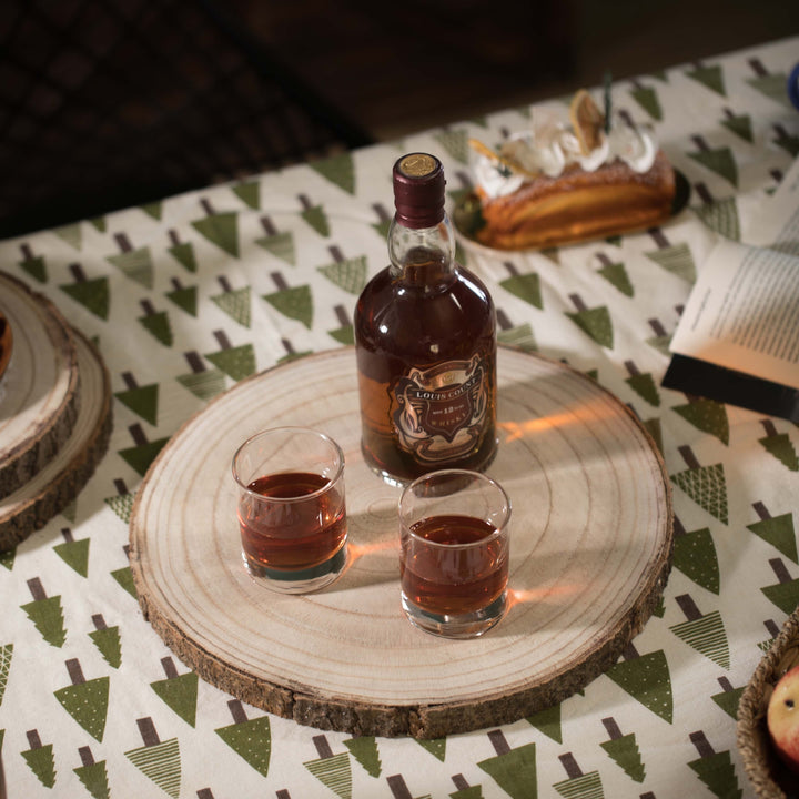 Barky Natural Wood Slabs Rustic Ornament Slice Tray Table Charger set of 4 Image 10