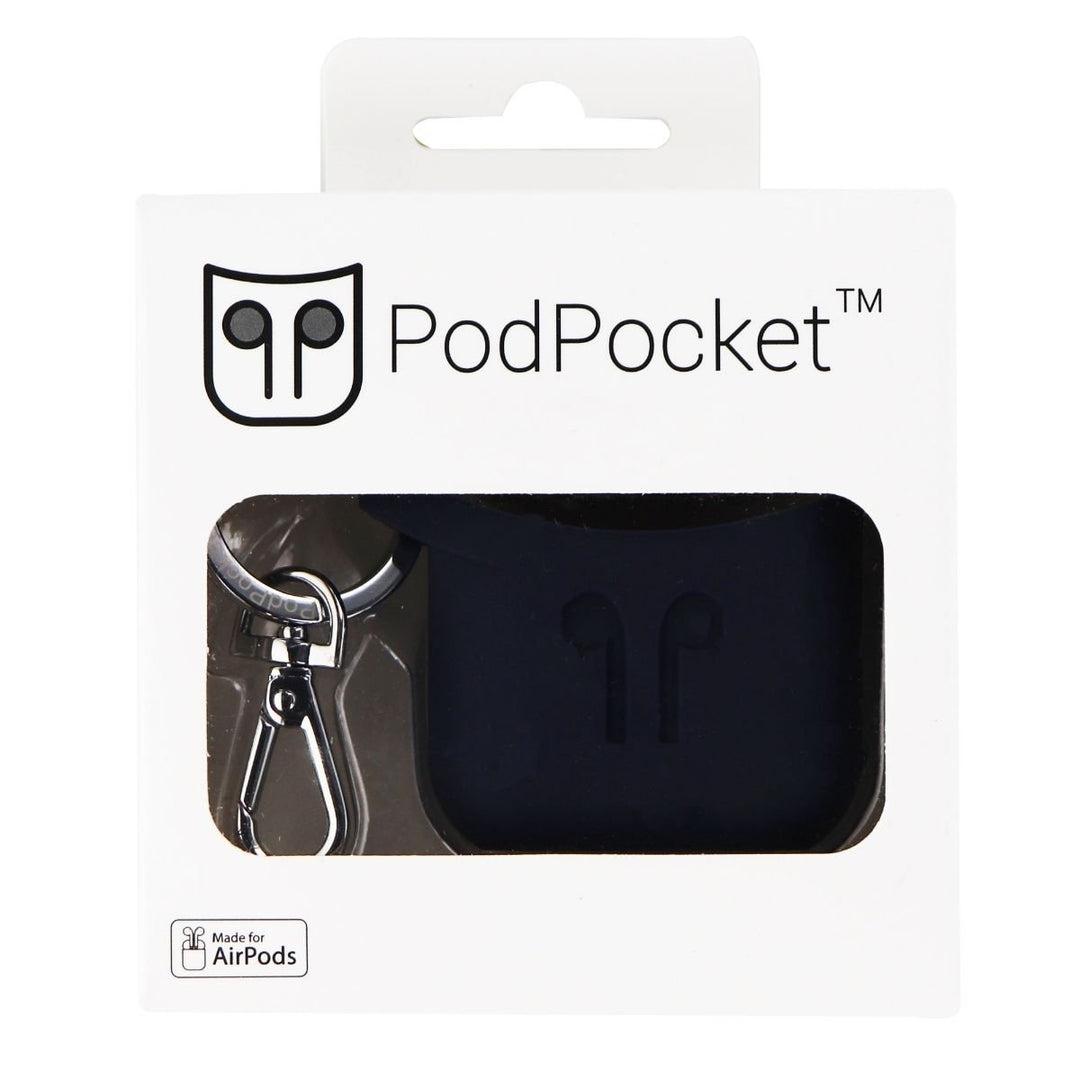 PodPocket Airpods Case with Keychain for Apple Airpods - Indigo Blue (PP-1002) Image 1