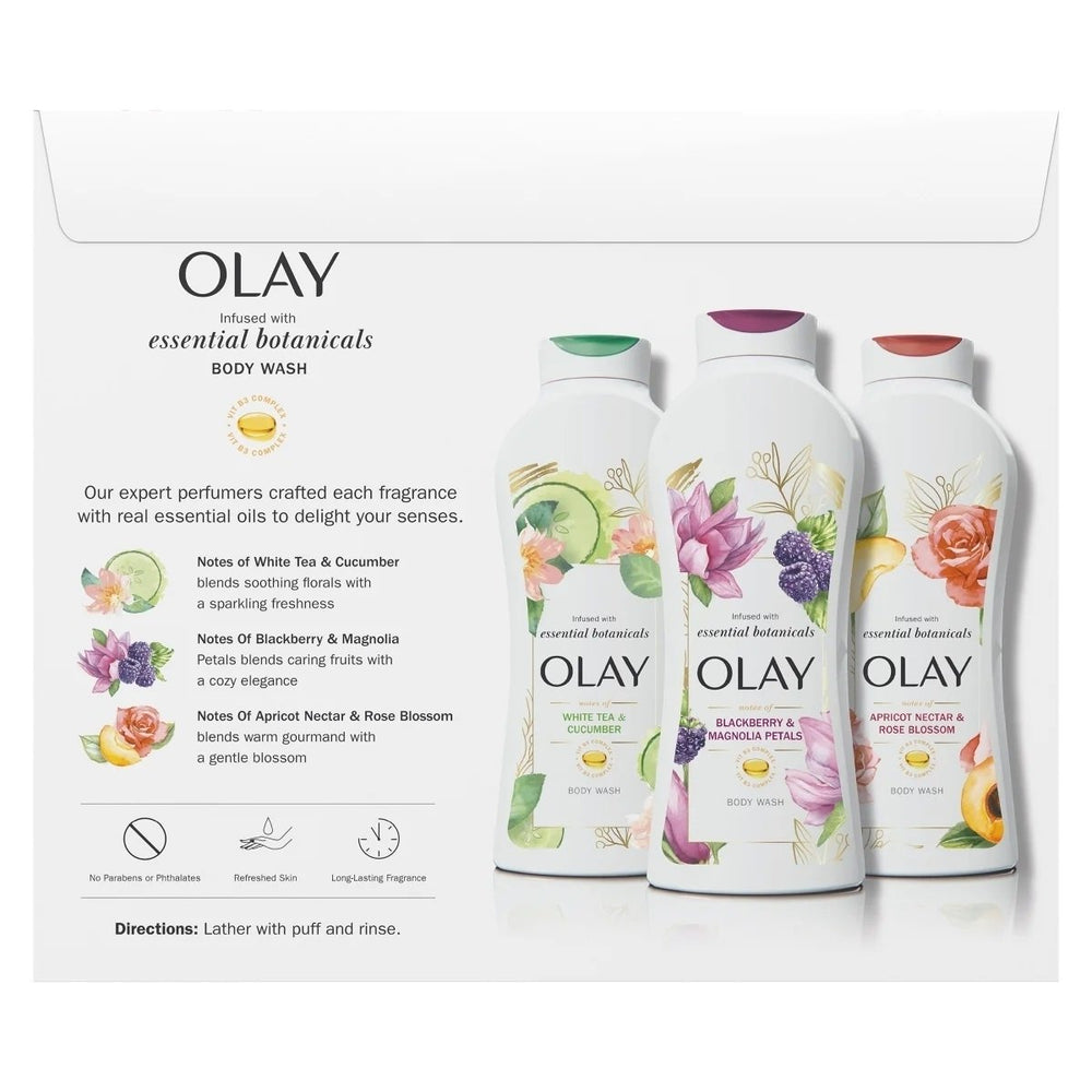 Olay Essential Botanicals Body Wash 23.6 Fluid Ounce (Pack of 3) Image 2