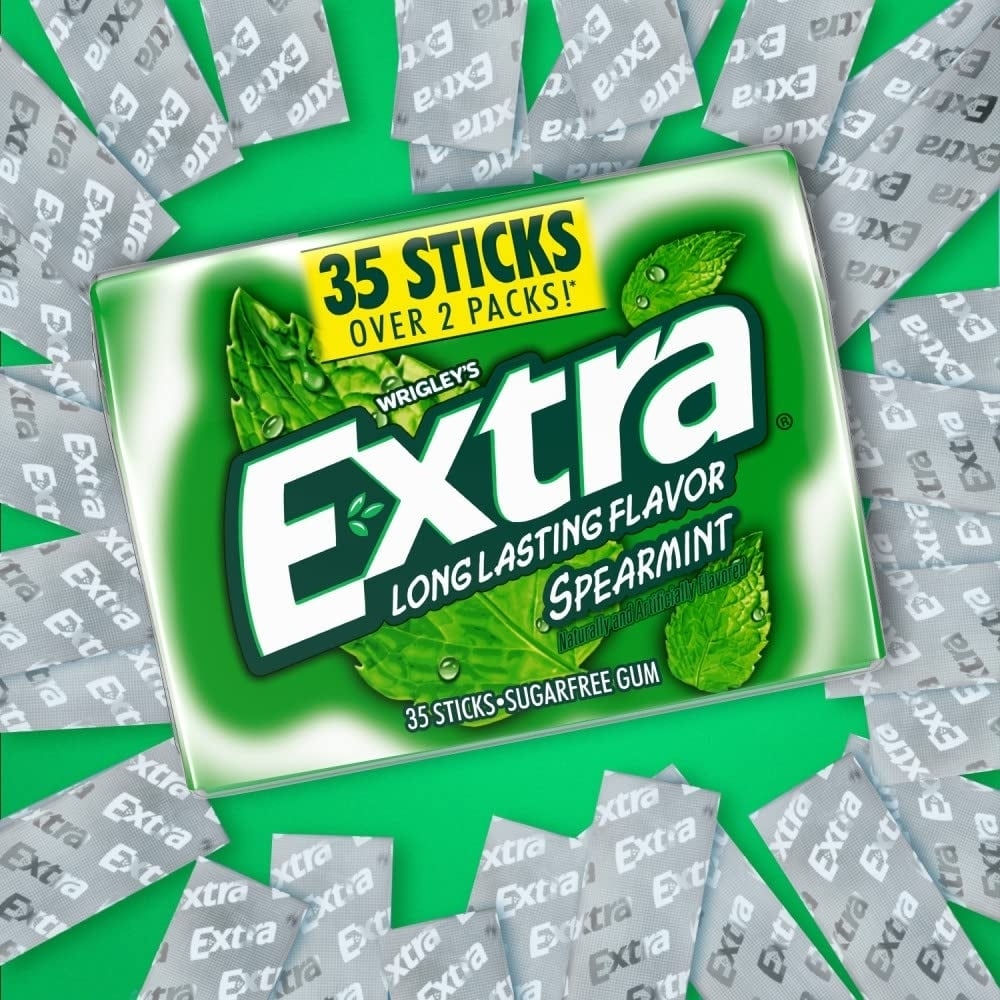 Extra Spearmint Sugar-free Gum (35 Count 6 Packs.) Image 4