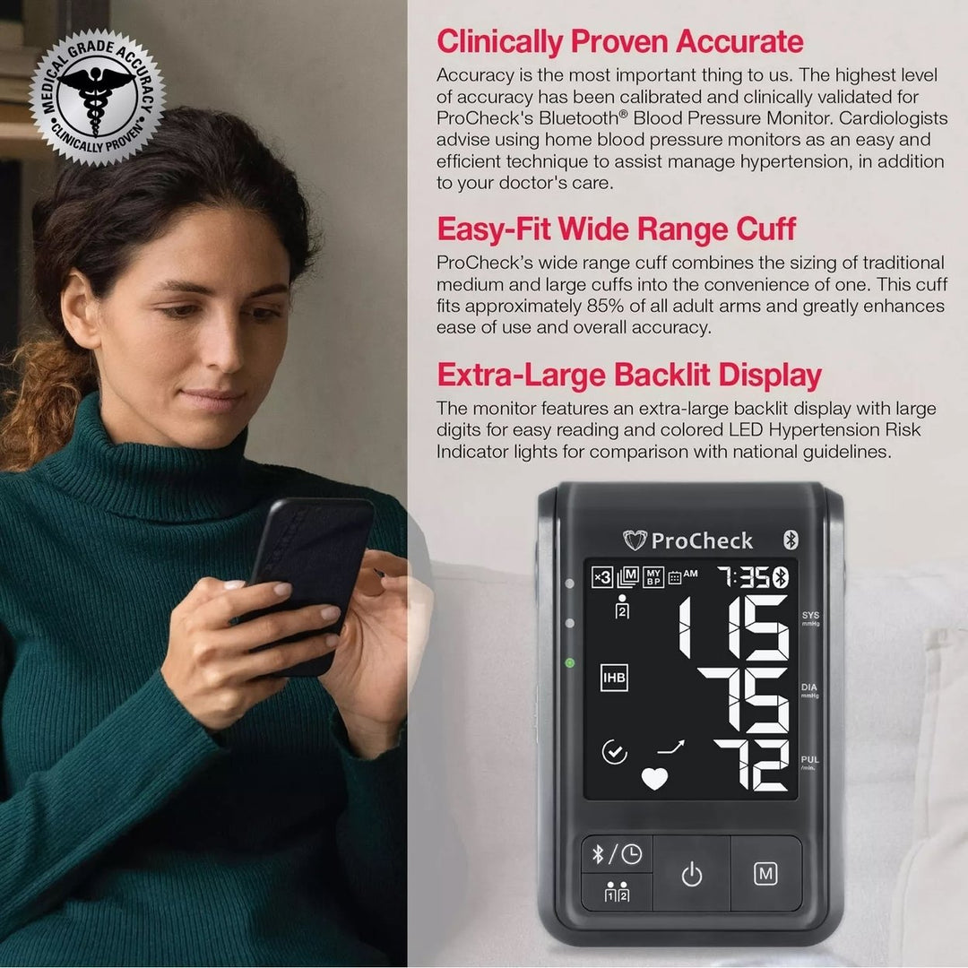 ProCheck Bluetooth Blood Pressure Monitor with Bonus Pack Image 4