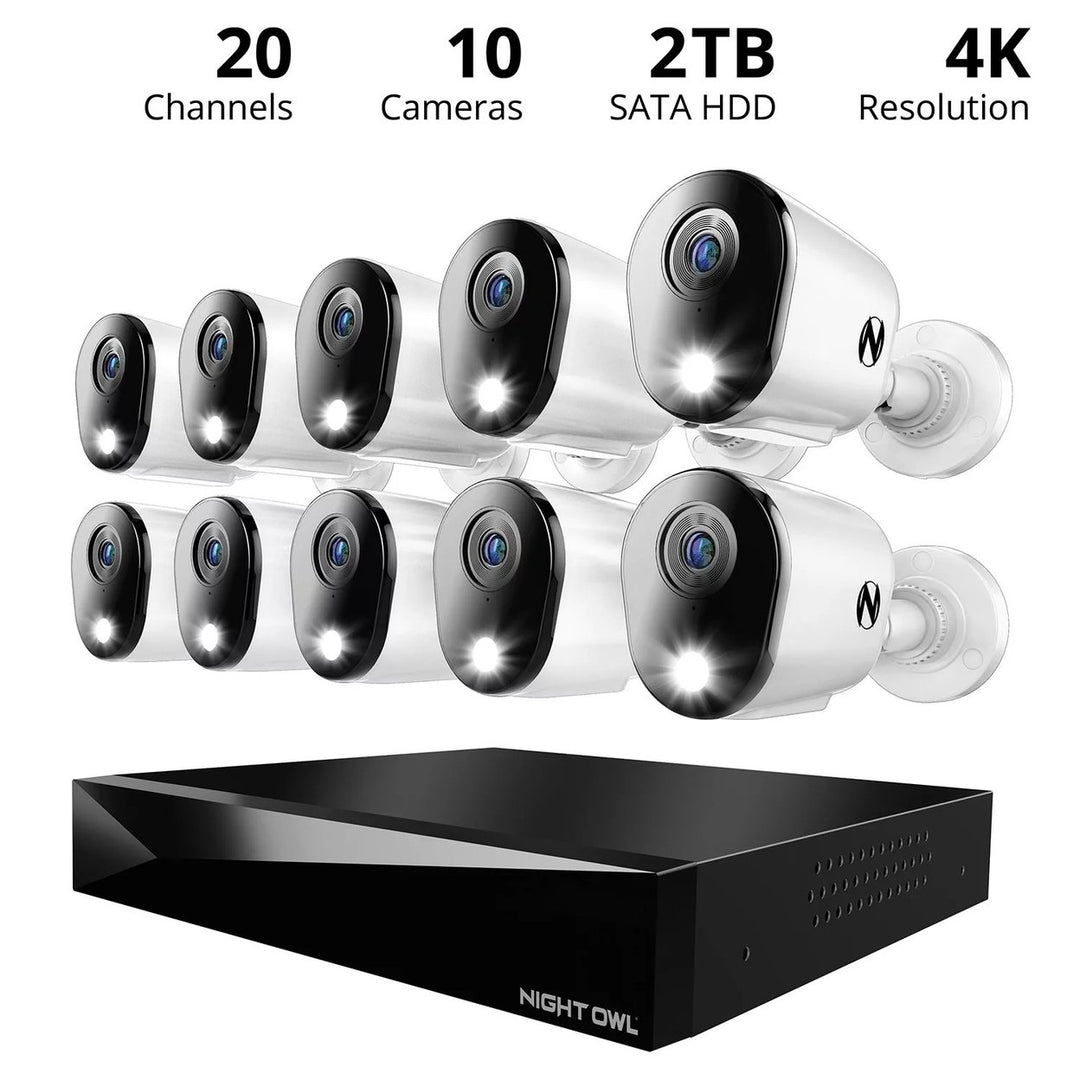 Night Owl 20 Channel 16 Wired 4 Wi-Fi 4K DVR Security System w/ 2TB Hard Drive Image 2