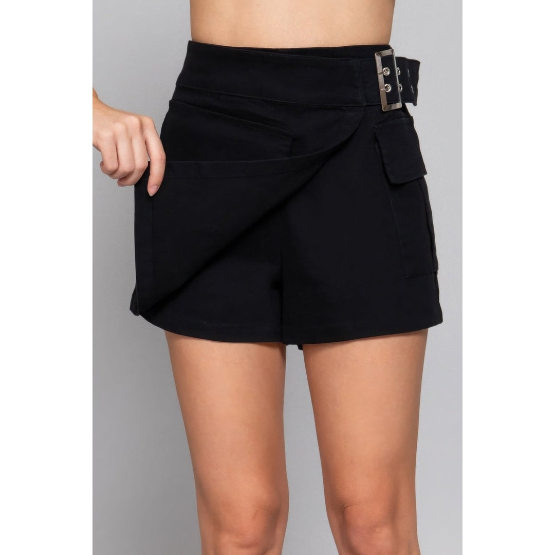 Waist Belted Cargo Skort Image 1