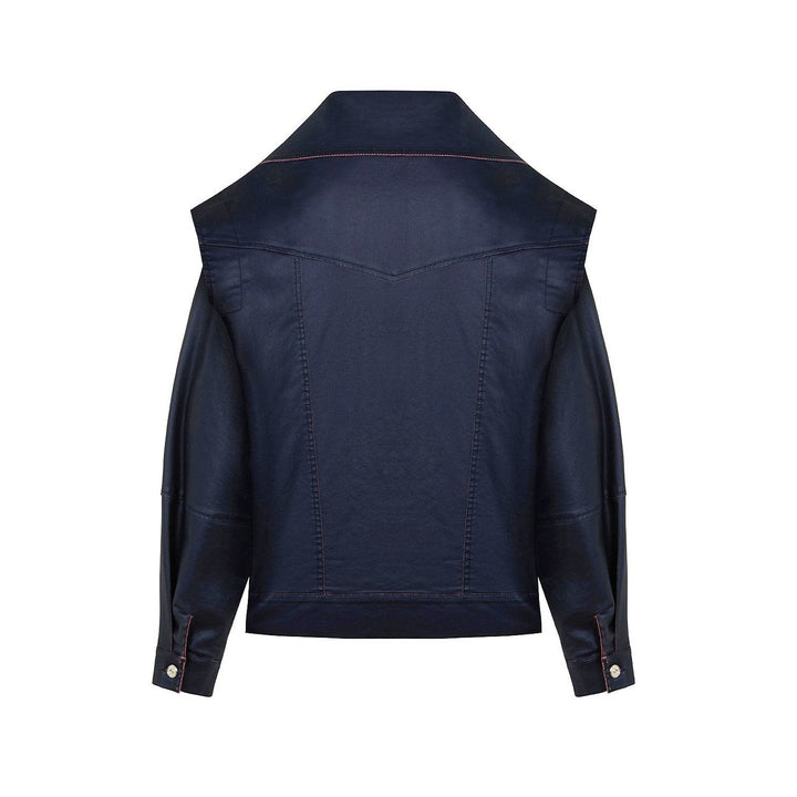 Wide Collar Coated Jacket Image 6