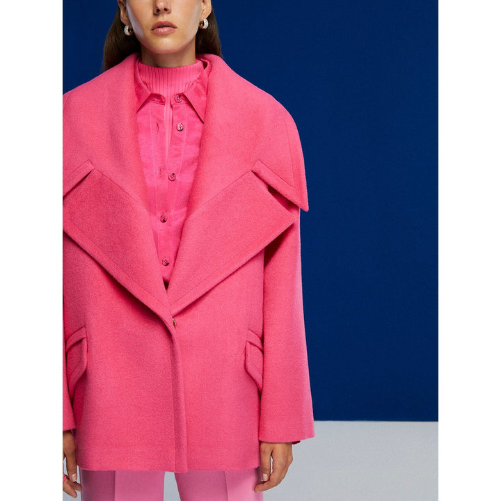 Wide Lapel Collar Coat Image 6