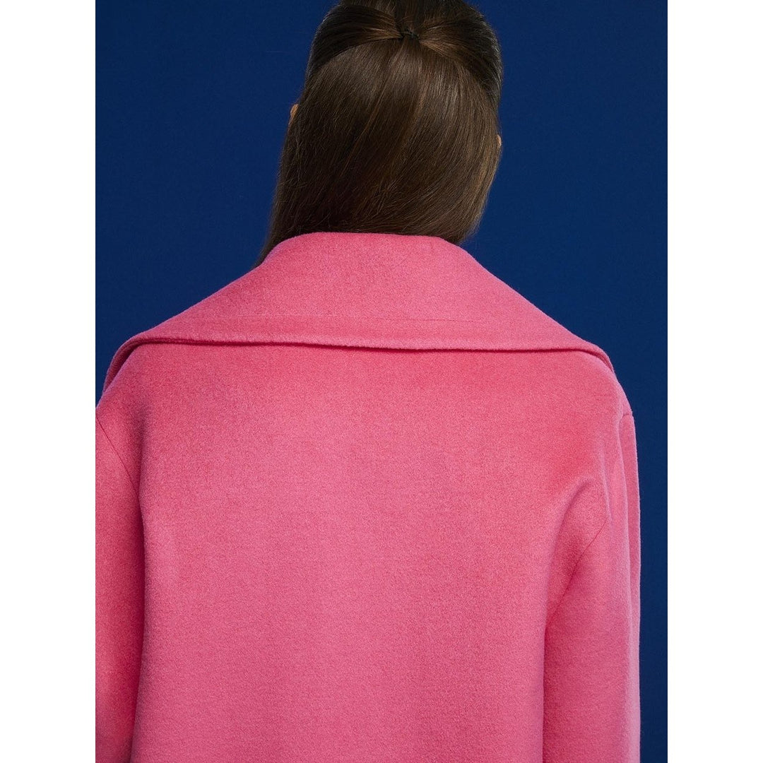 Wide Lapel Collar Coat Image 7