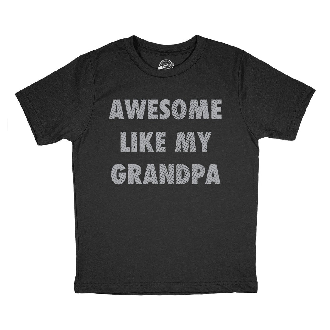 Youth Funny T Shirts Awesome Like My Grandpa Sarcastic Grandfather Lovers Graphic Novelty Tee For Kids Image 1