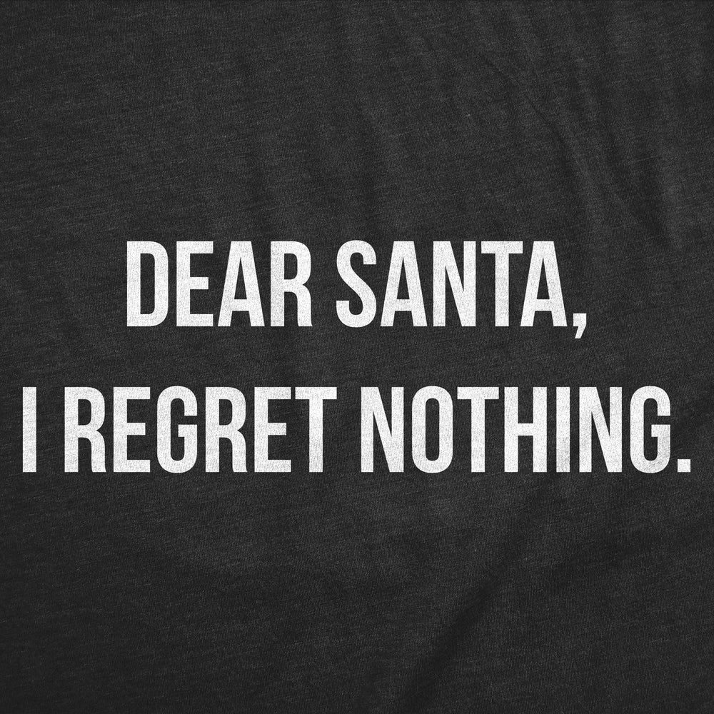 Youth Funny T Shirts Dear Santa I Regret Nothing Sarcastic Christmas Graphic Novelty Tee For Kids Image 2