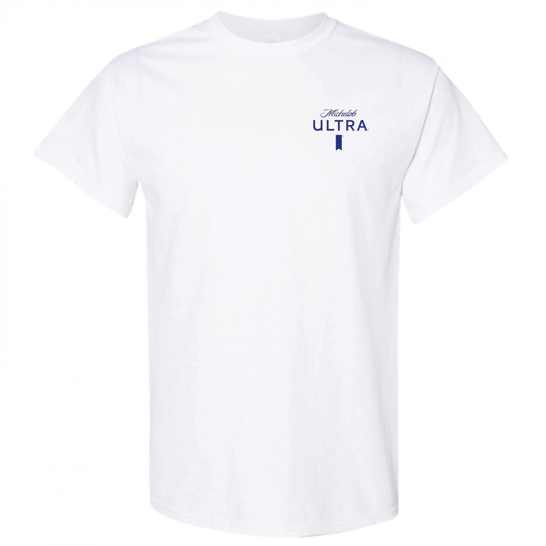 Michelob Ultra Golf Cart Front and Back Print T-Shirt Image 2