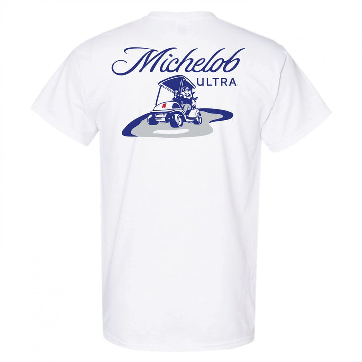 Michelob Ultra Golf Cart Front and Back Print T-Shirt Image 3