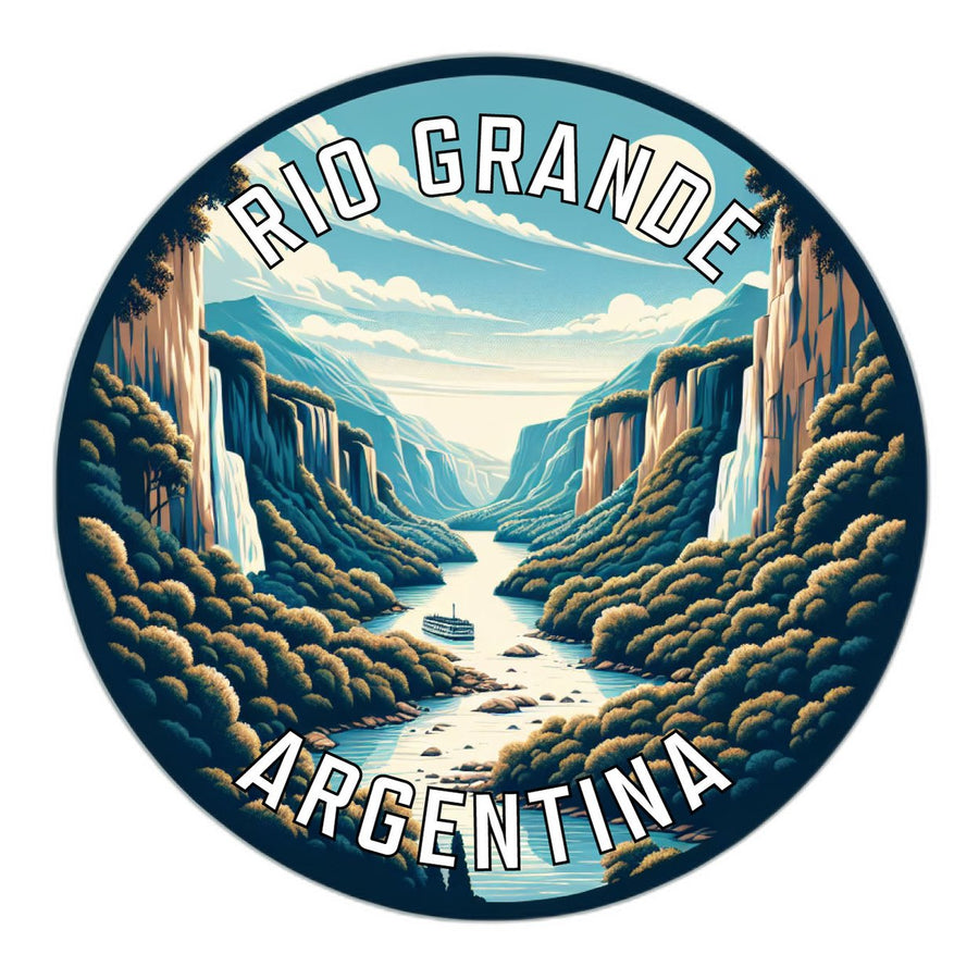 Rio Grande Argentina Souvenir Die Cut Flat Magnet Image 1